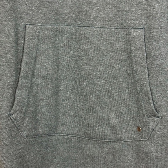 PraNa Women’s Cozy Up Poncho High Neck Batwing Sweatshirt Grey Blue Heather Sz S - Picture 3 of 9